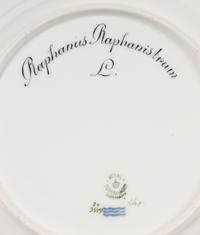 A Set of Twelve Royal Copenhagen Porcelain Flora Danica Dinner Plates