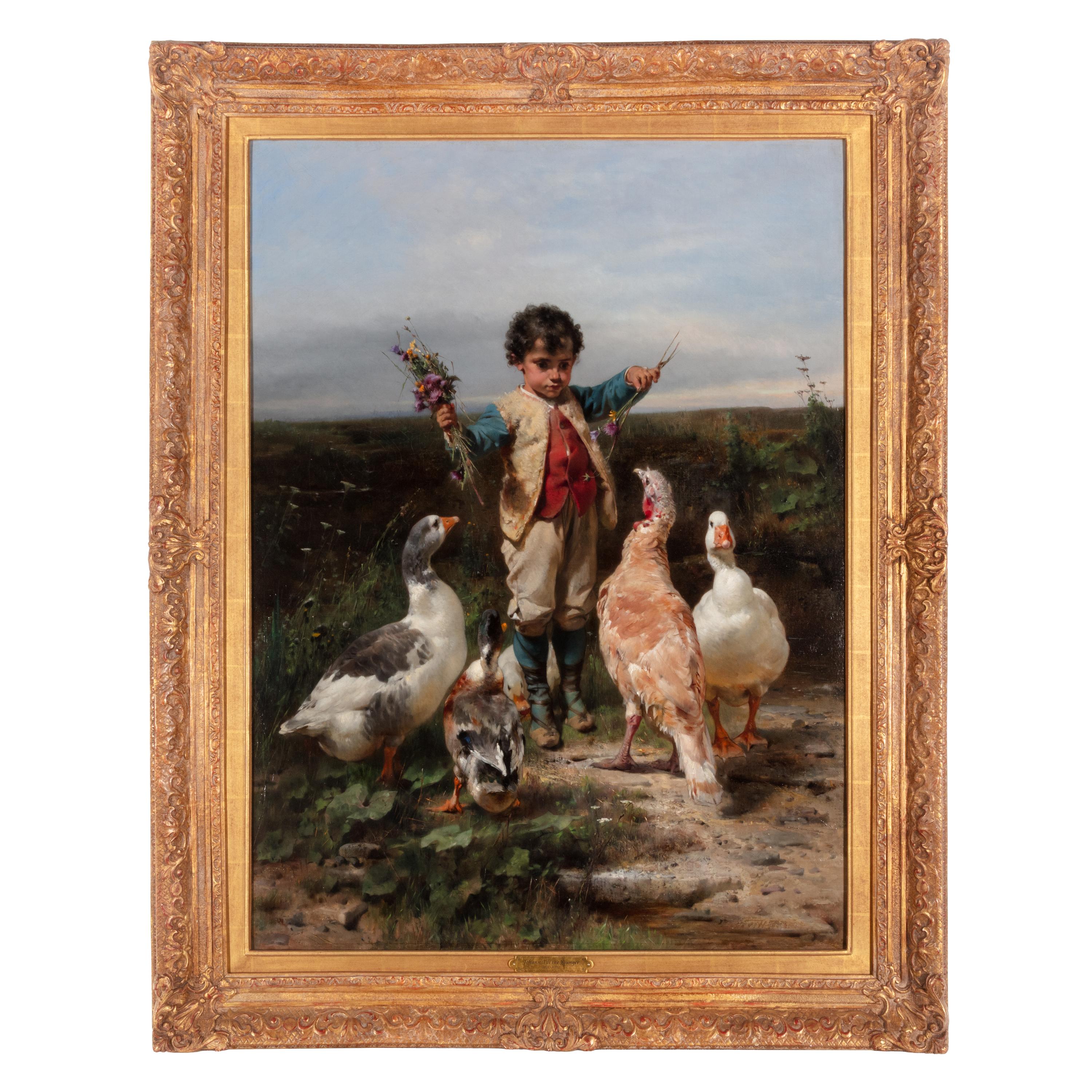 Johann Till (Austrian, 1827-1894) — The Little Goose Boy