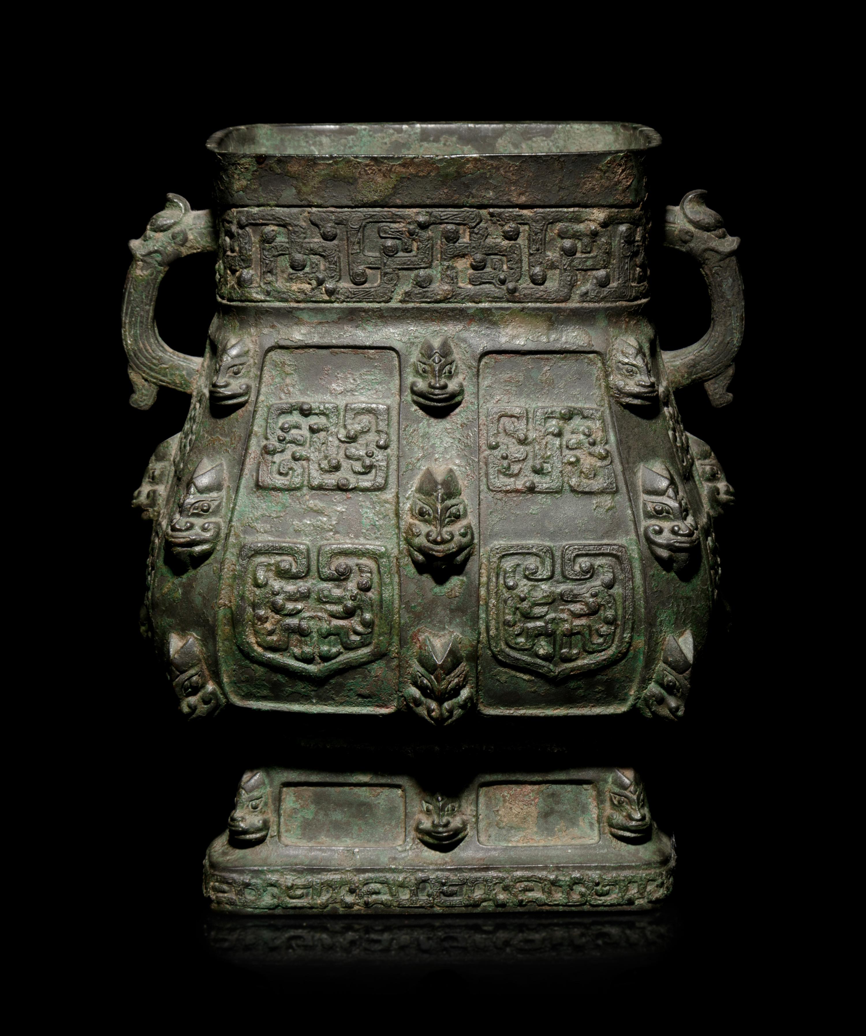 A Chinese Archaistic Bronze Zun Vessel