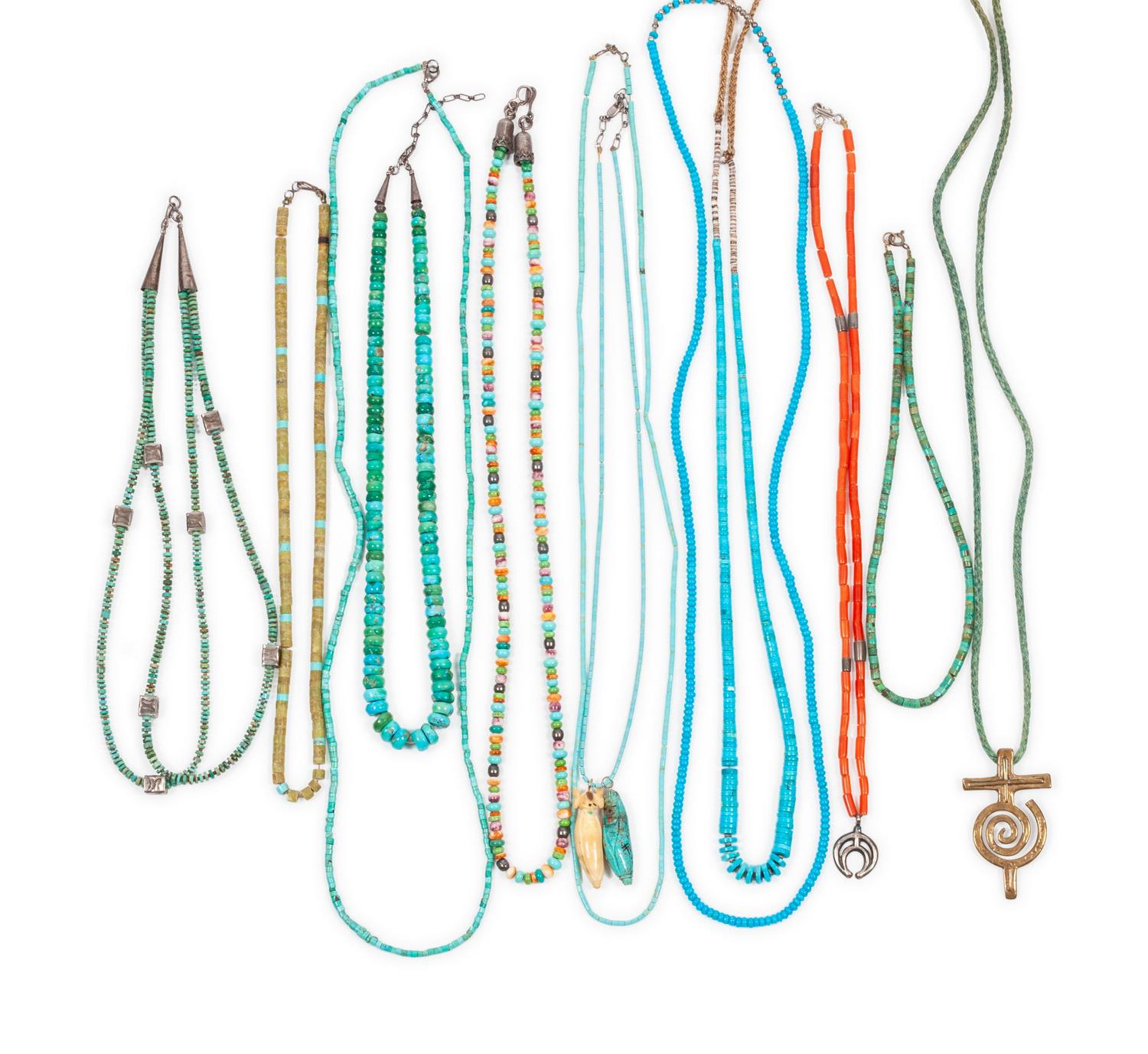 Twelve Southwestern Bead Necklaces