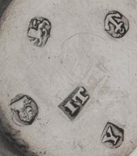 A George III SIlver Nutmeg Grater, Joseph Taylor, Birmingham, 1796, of canister form with a domed lid, the body worked with reed bandin
