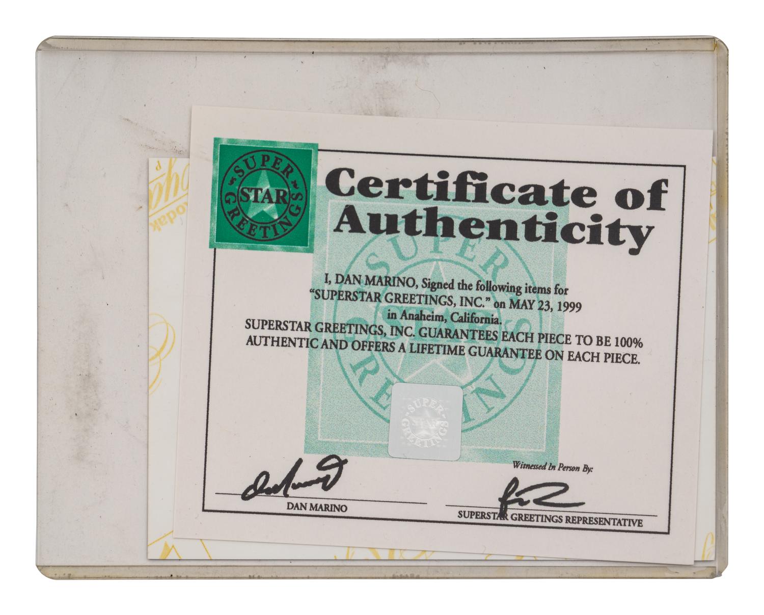 A Dan Marino Signed Autograph University of Pittsburgh Full Size Helmet (Super Star Greetings LOA),