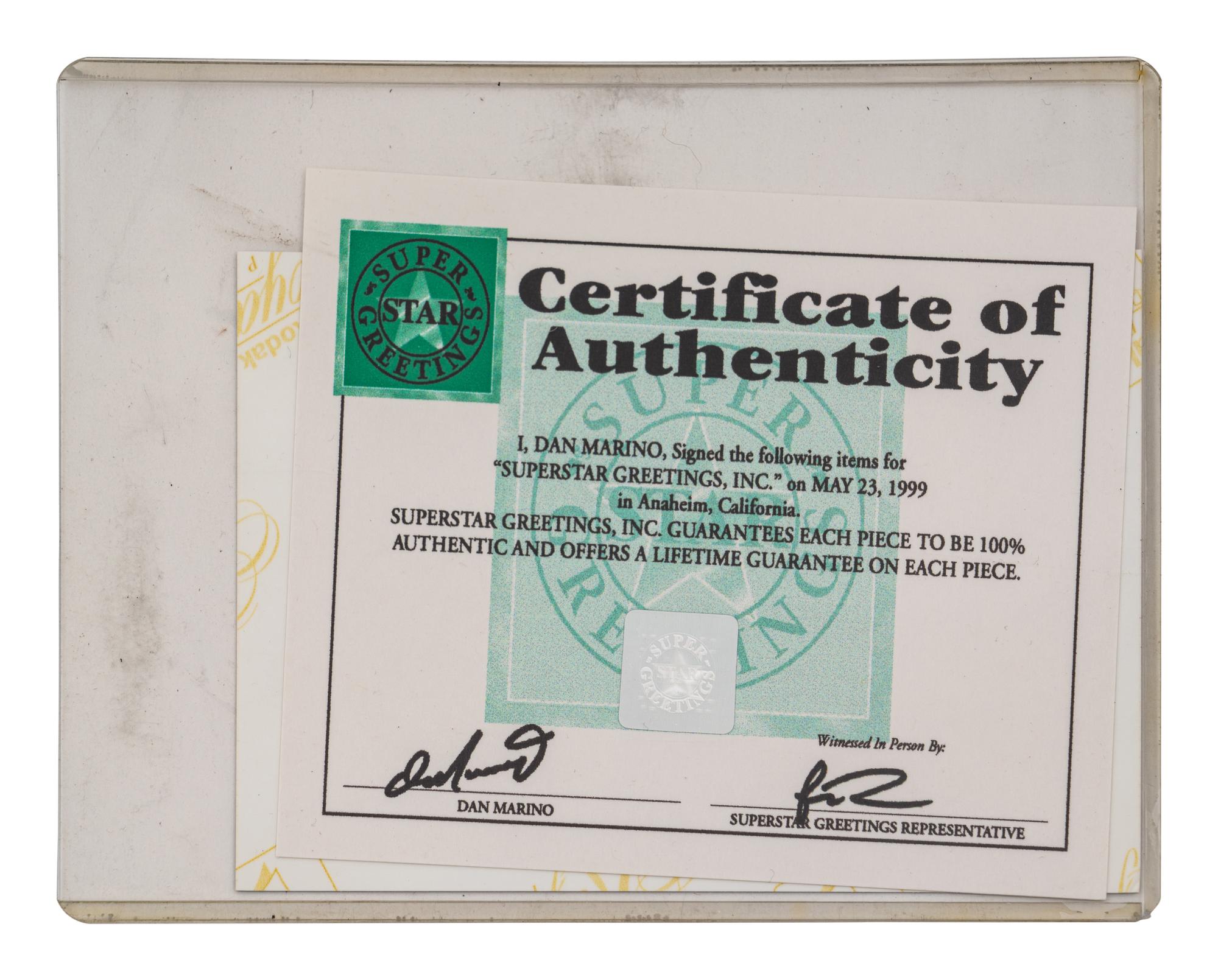 A Dan Marino Signed Autograph University of Pittsburgh Full Size Helmet (Super Star Greetings LOA),