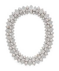 WHITE GOLD, ROCK CRYSTAL AND DIAMOND NECKLACE