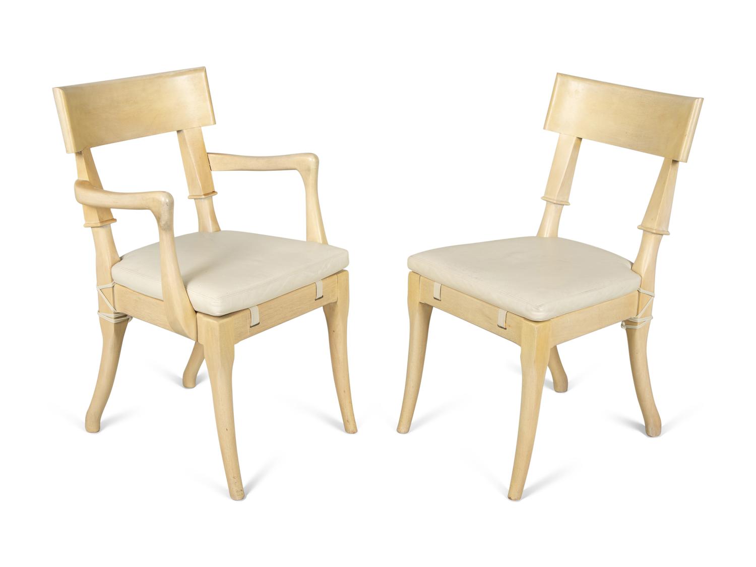 A Suite of Modern Design Dining Chairs, Two Arm and Four Side Chairs — 20th Century