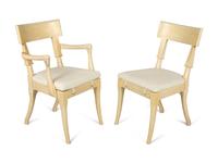 A Suite of Modern Design Dining Chairs, Two Arm and Four Side Chairs — 20th Century