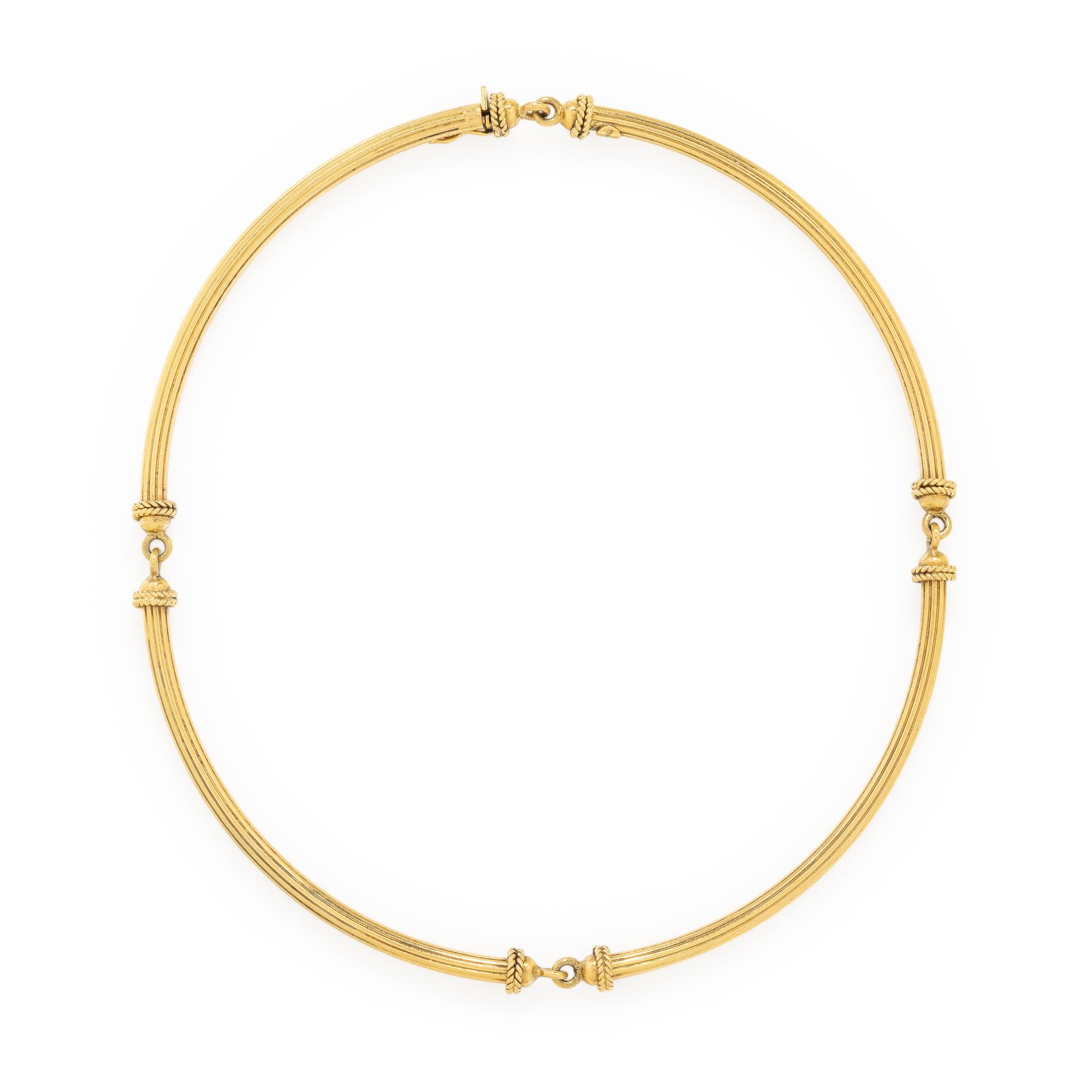 Yellow Gold Collar Necklace