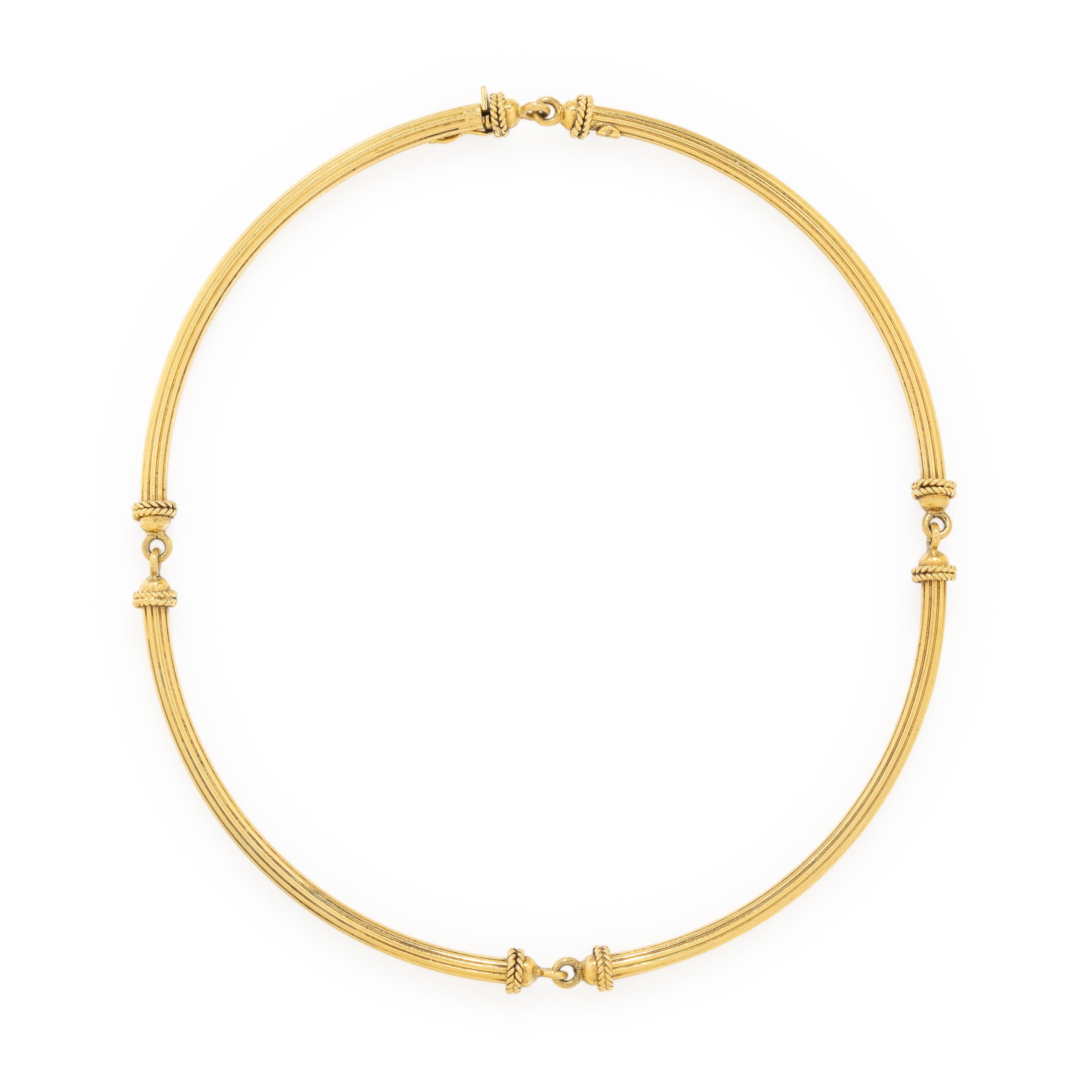 Yellow Gold Collar Necklace