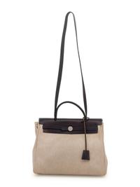 Hermès Leather and Canvas Herbag, 2000