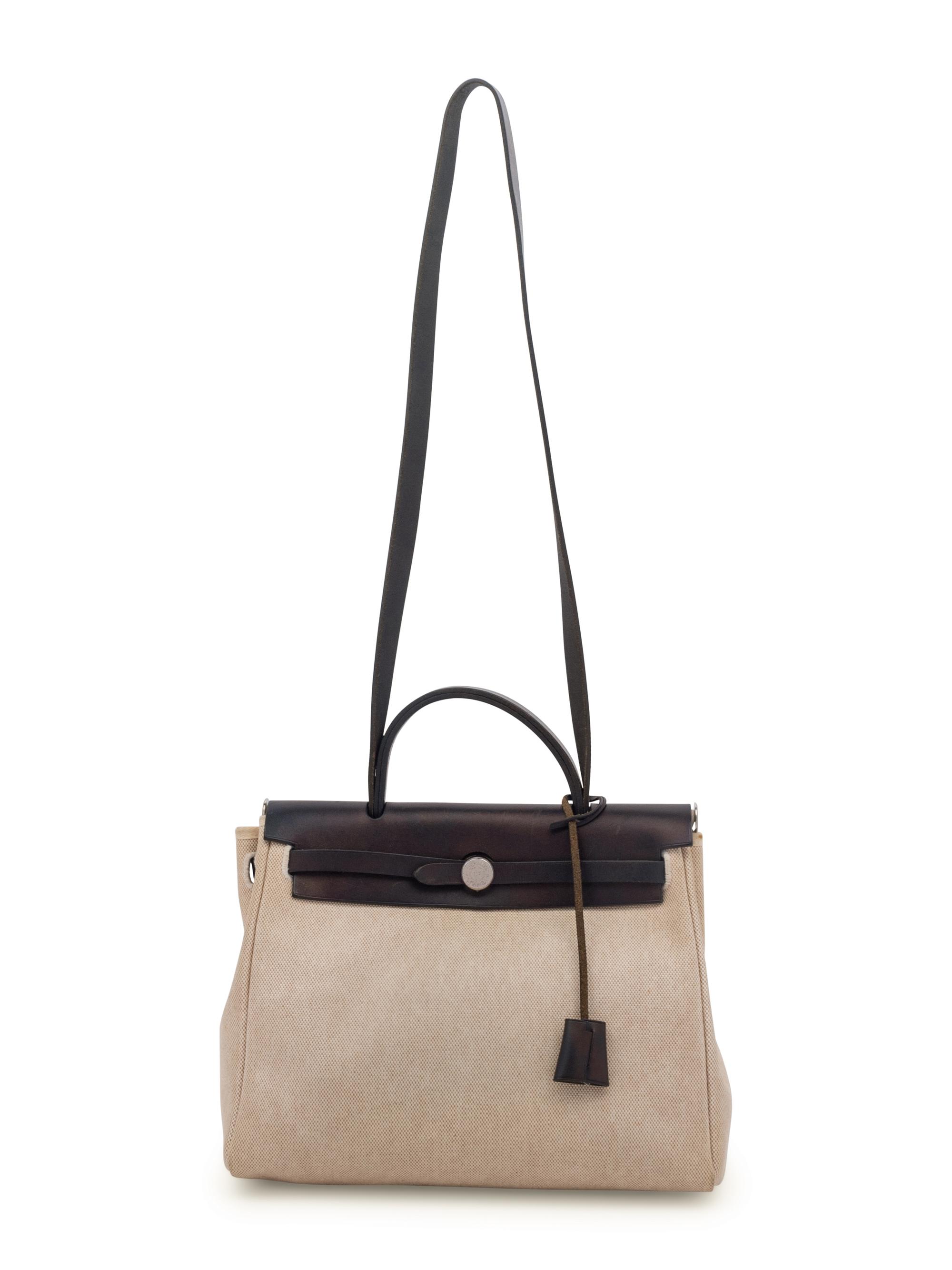 Hermès Leather and Canvas Herbag, 2000