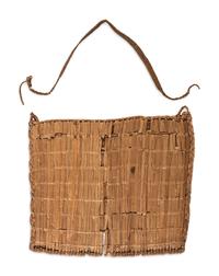 Northwest Coast Cedar Bark Clam Bag and Nuu-chah-nulth Birchbark Container