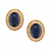 Hardstone and Seed Pearl Earrings