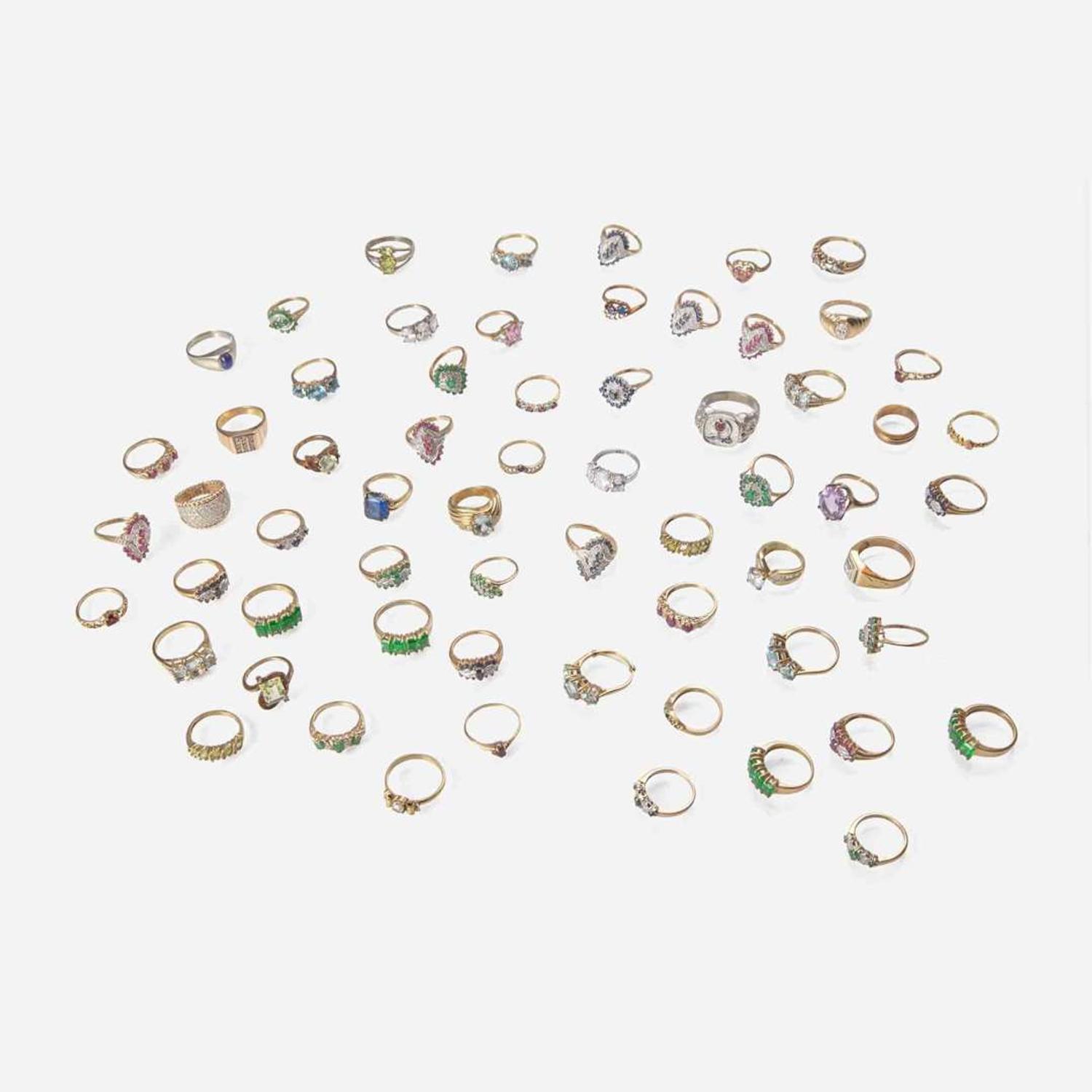 A Collection of 10K Gold Jewelry