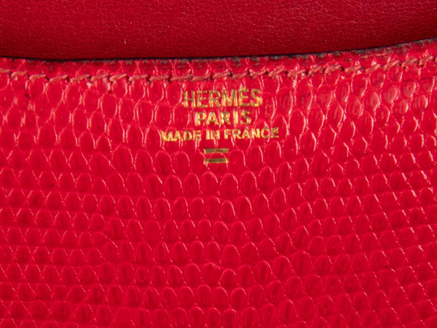 HERMÈS RED LIZARD CONSTANCE 18