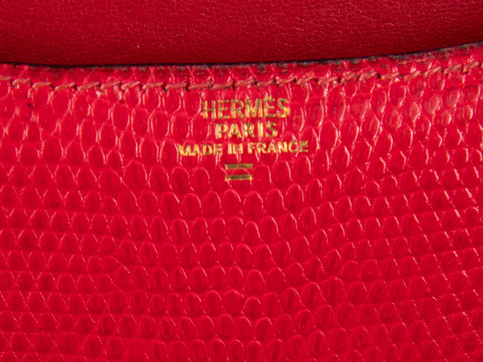HERMÈS RED LIZARD CONSTANCE 18
