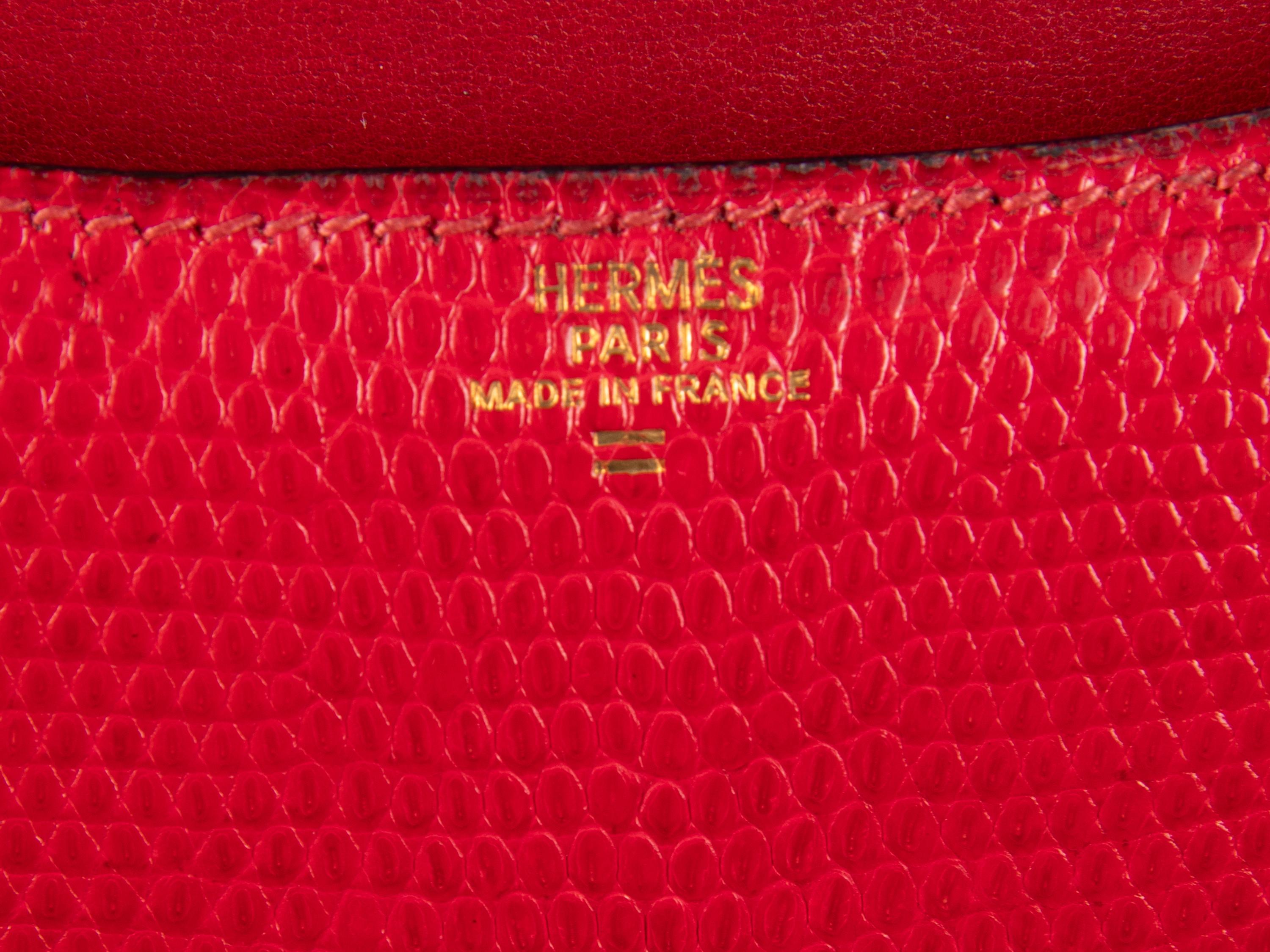 HERMÈS RED LIZARD CONSTANCE 18