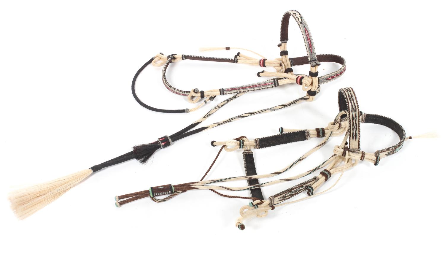 Two Hand Hitched Horsehair Bridles