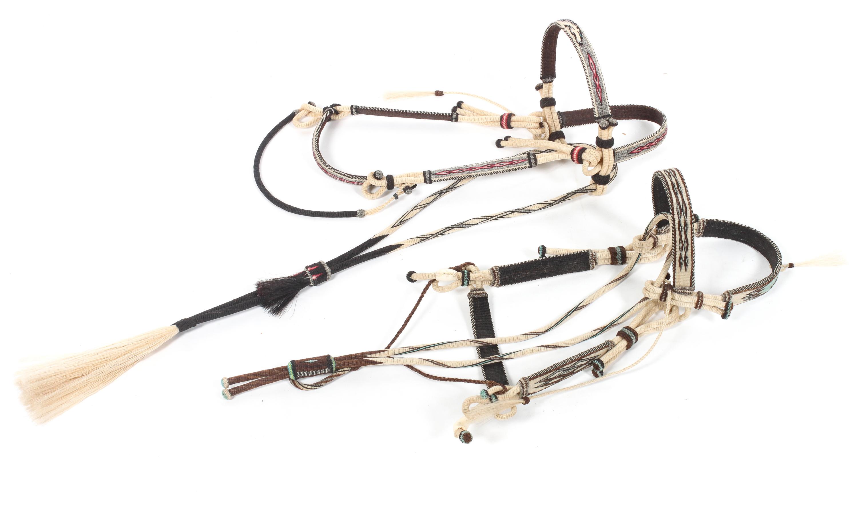 Two Hand Hitched Horsehair Bridles