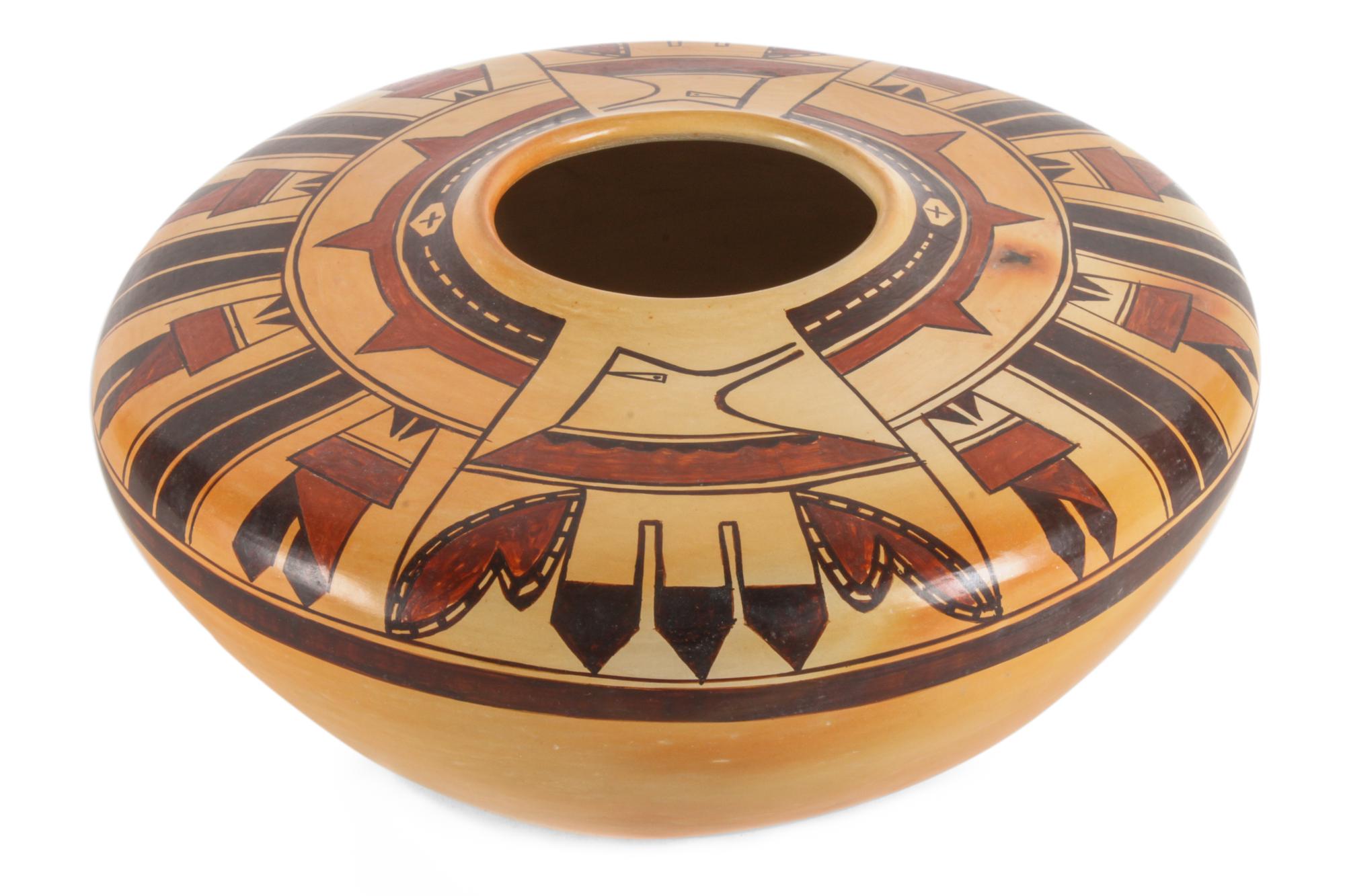 Rachel Sahmie Nampeyo (Hopi, b. 1956) Polychrome Jar Height 6 x diameter 10 inches