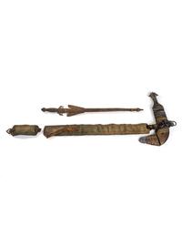 A Short Sword and Scabbard and a Dagger with Sheath