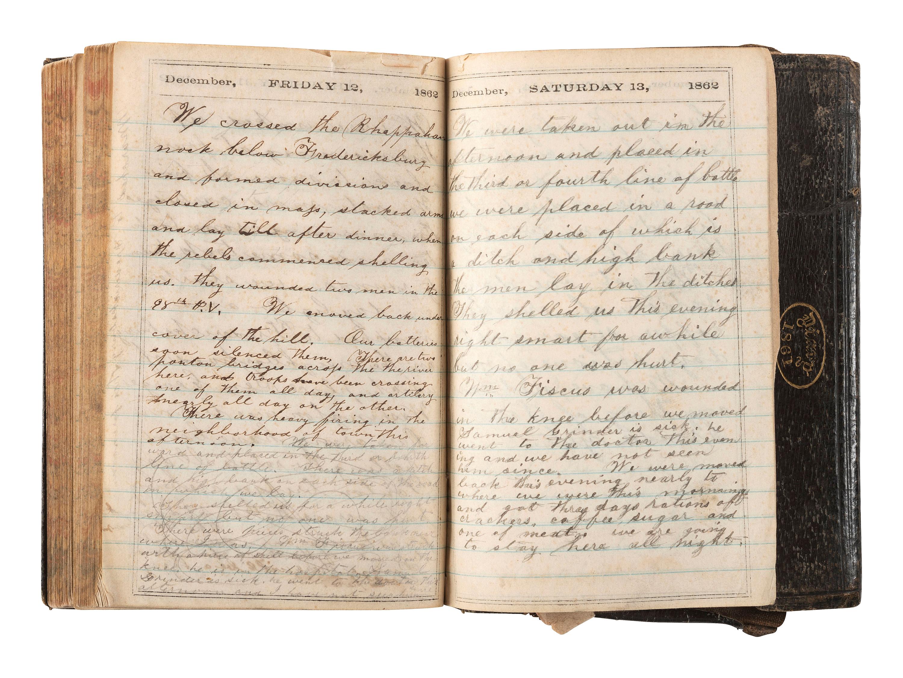 [CIVIL WAR]. Archive of items related to Sgt. James B. Parks, Co. C, 139th Pennsylvania Infantry, mortally wounded and buried at Gettysburg, highlighted by 2 diaries containing Antietam and Fredericksburg content.