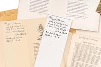 [FROST, Robert (1874-1963)]. A large archive of materials relating to the life and work of Robert Frost as collected by his cousin, Joseph W.P. Frost.