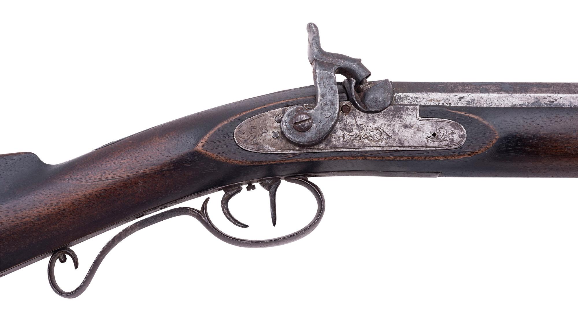 Restored Percussion Plains Rifle by Samuel Hawken
