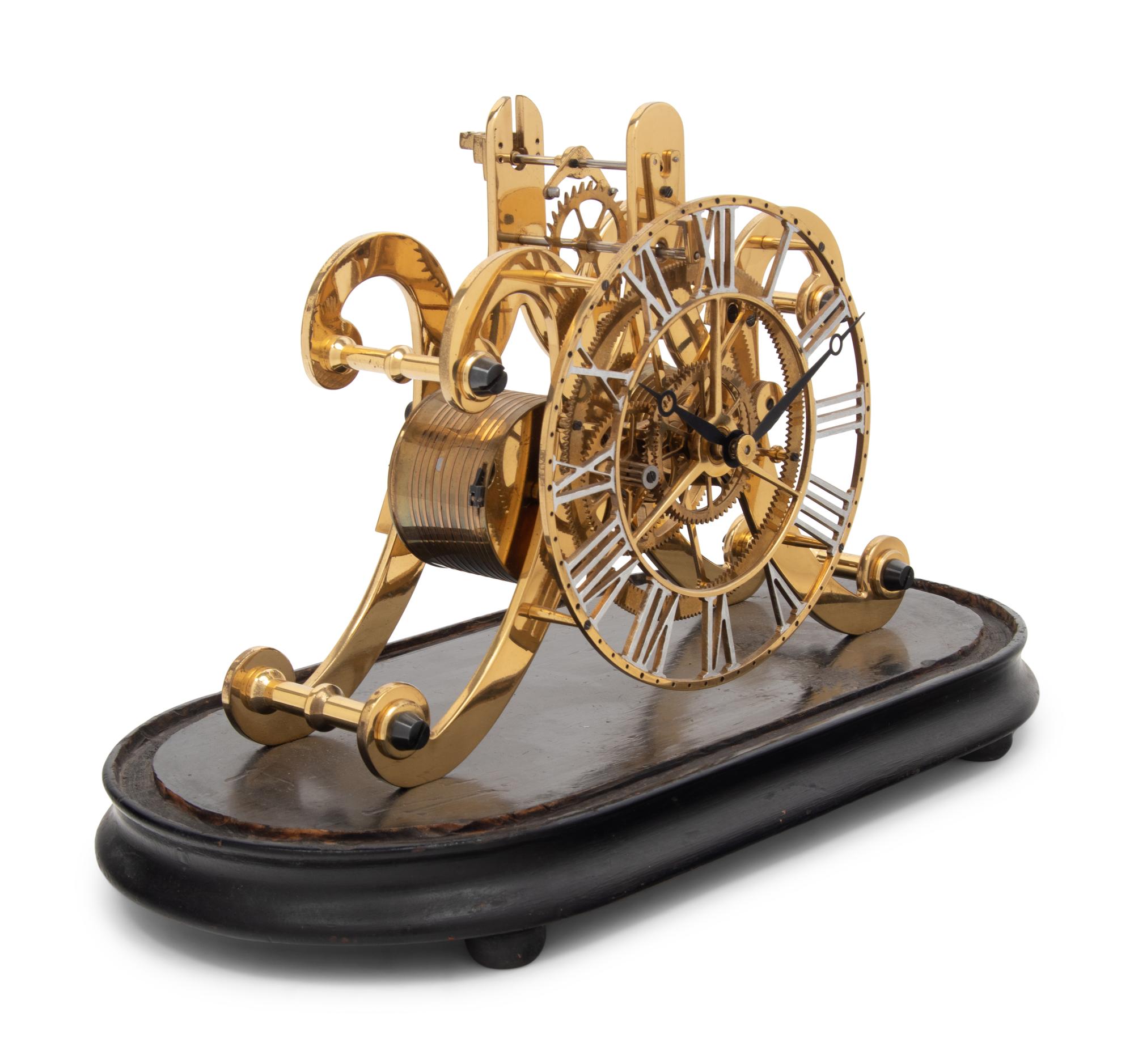 An English Brass Skeleton Clock