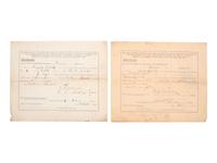 [EDUCATION]. Two pay vouchers for African American teachers, Rowan County, NC, late 1800s.