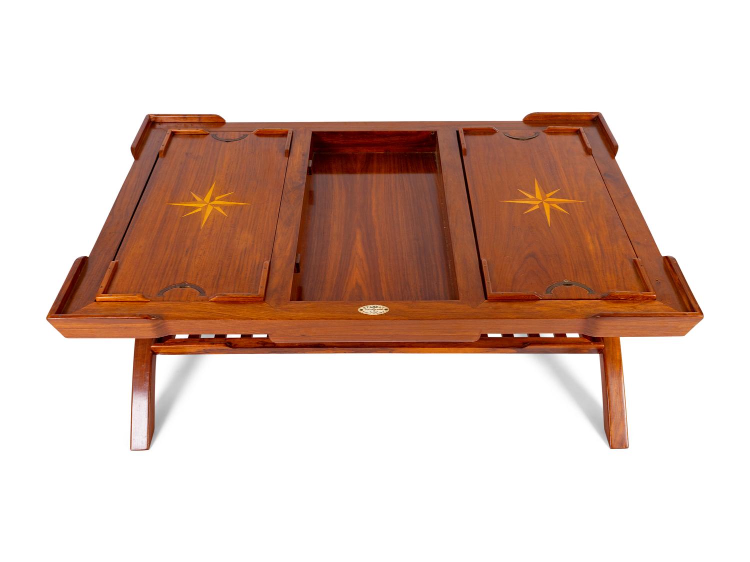 A Starbay Co. "Ceylan" Marine Convertible Coffee Table — 20TH CENTURY