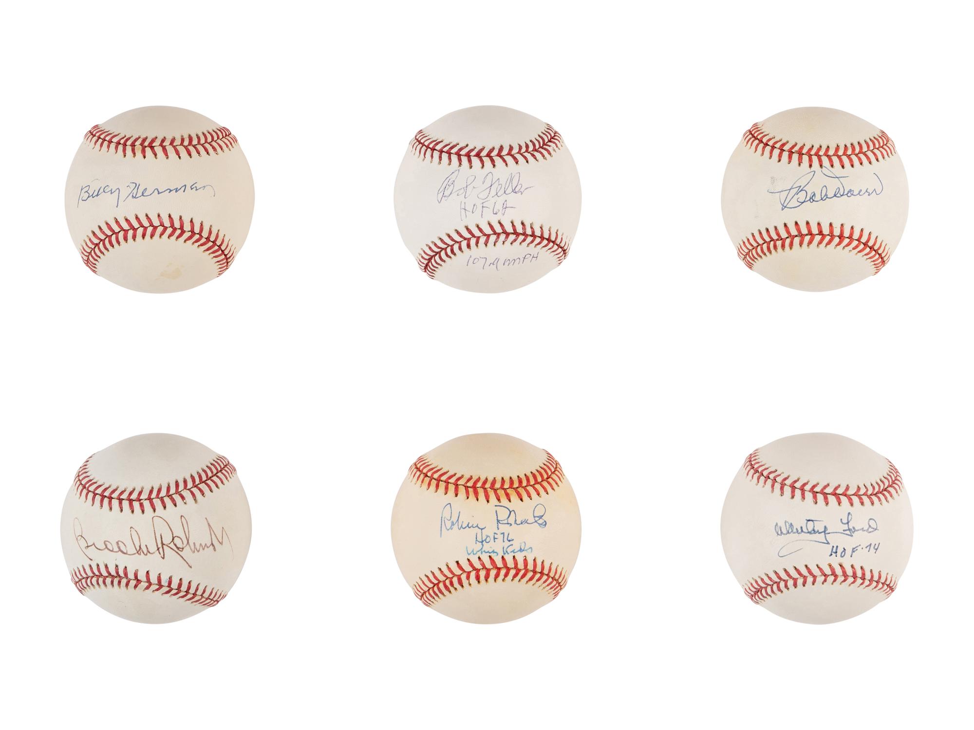 A Group of 24 Baseball Hall of Fame Single Signed Autograph Baseballs (Beckett Authentication Services, PSA)