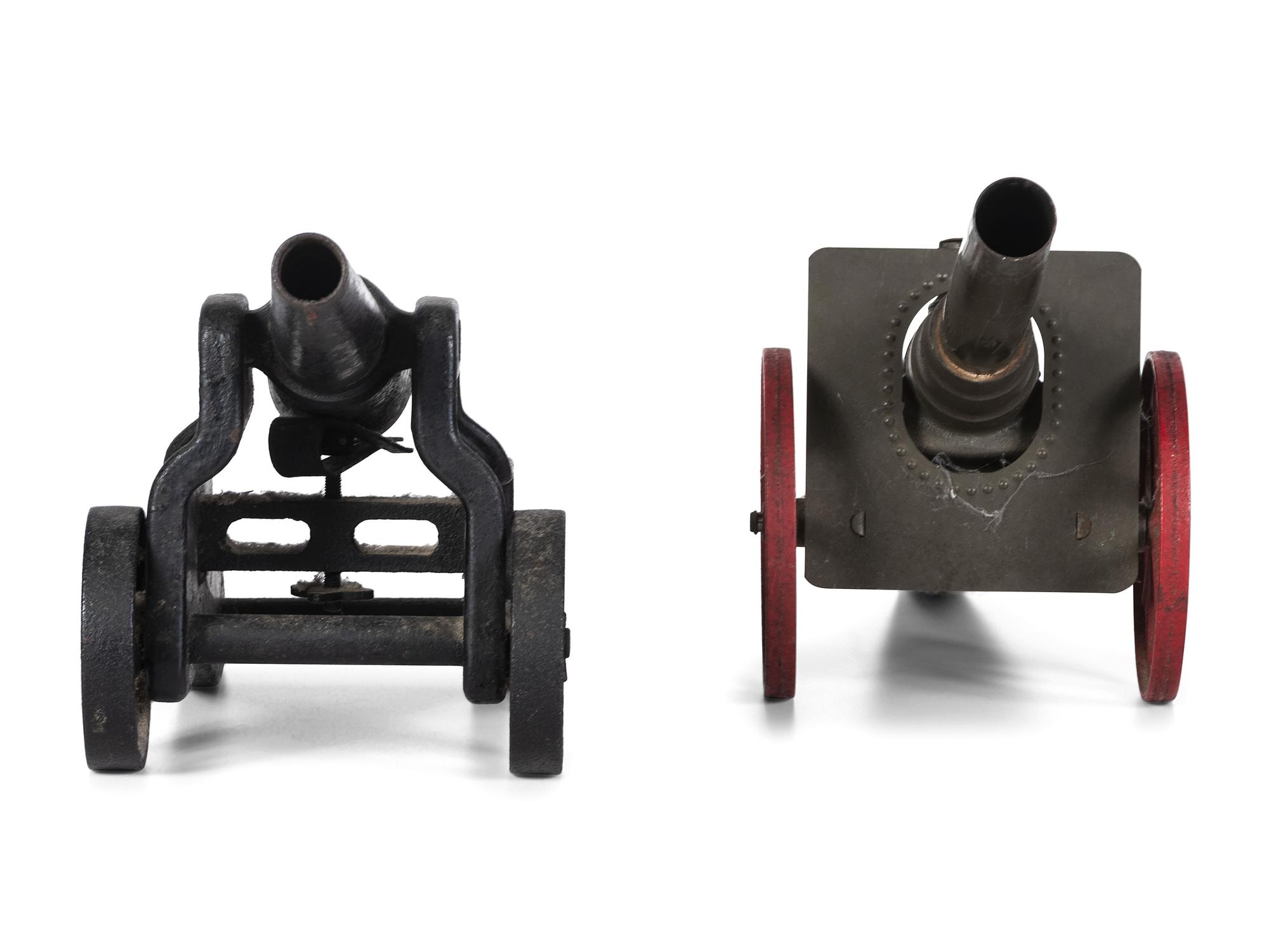 Two Cast Iron Signal Cannons