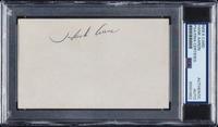A Hank Aaron Vintage Signed Autograph Index Card (PSA Encapsulated)