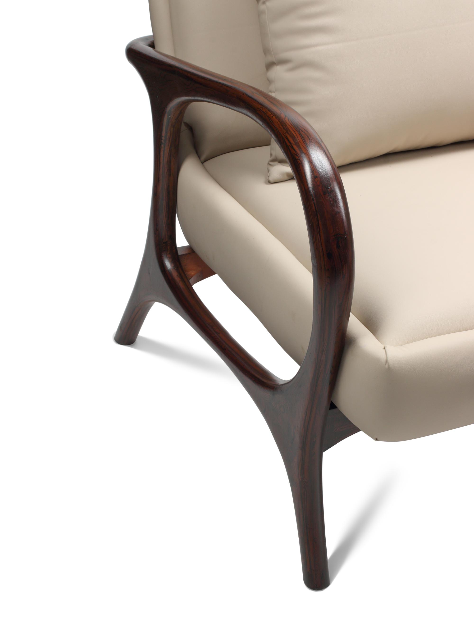A Set of Four Modernist Grain-Painted Armchairs