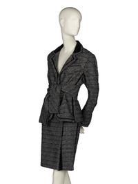 J. Mendel Tweed Skirt Suit With Scarf