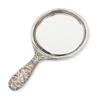 An American Silver Repoussé Hand Mirror