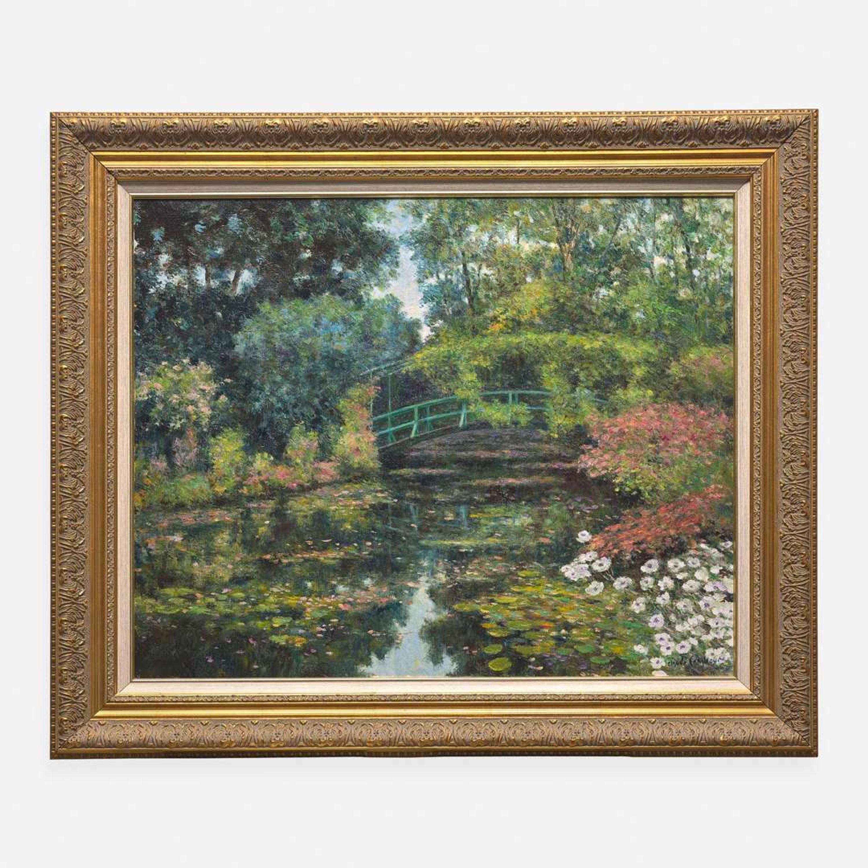 Claude Cambour (French, B. 1940) Bientôt l'Automne à Giverny (Le Pont Japonais de Claude Monet)