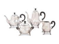 A German Silver-Plate Four-Piece Tea and Coffee Service