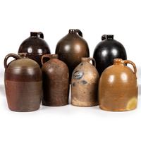Seven Stoneware Jugs