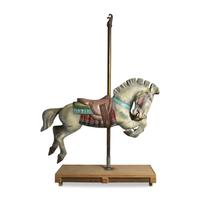 A Carved and Polychrome Painted Jumper Carousel Horse