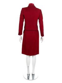 A Nina Ricci Red Tweed Wool Skirt Suit, 1980s