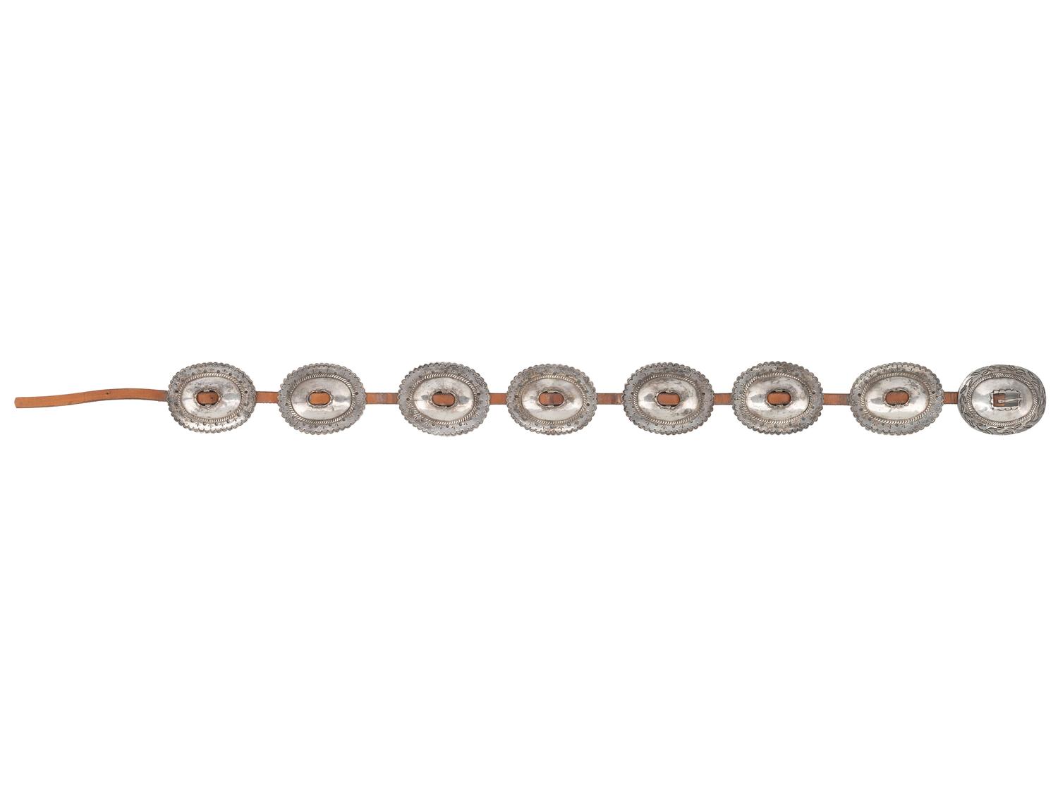 Navajo First Phase Revival Concha Belt, with Earlier Buckle