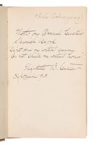 CUSTER, Elizabeth Bacon (1842-1933). Boots and Saddles . New York: Harper & Brothers, 1885.
