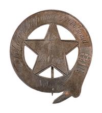 [CIVIL WAR]. Provost Guard badge identified to Nelson Chapman, 21st Connecticut Infantry.