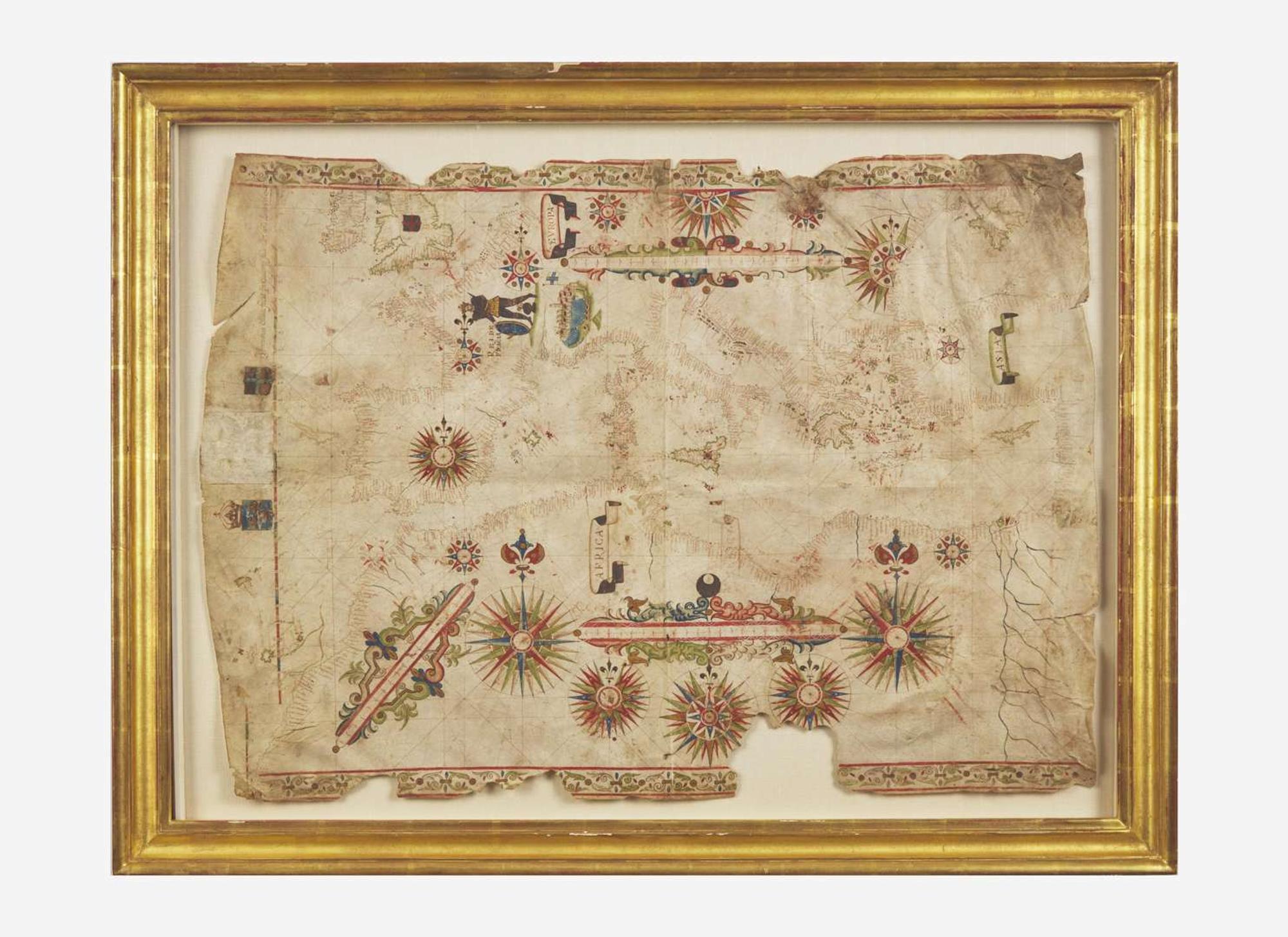 [Maps & Atlases] Oliva, Joan: Portolan Chart of the Mediterranean