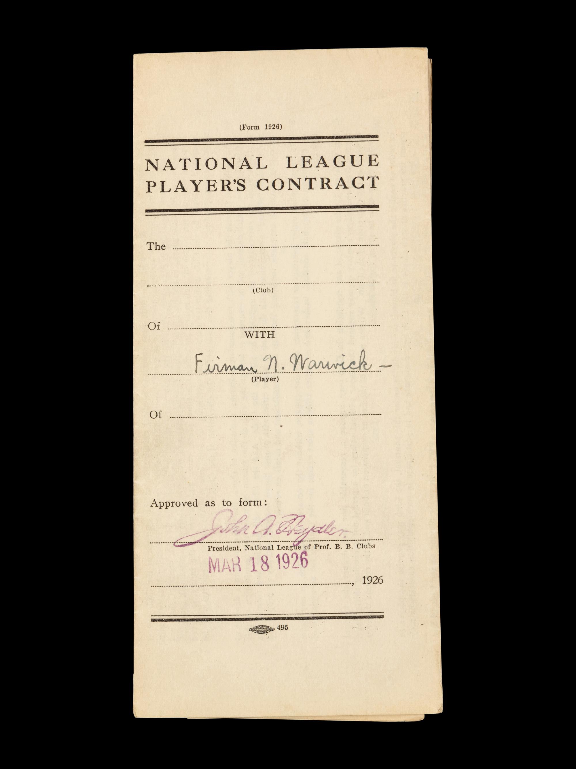 A Group of 15 1920s-30s St. Louis Cardinals Contract Agreements All Signed by Branch Rickey