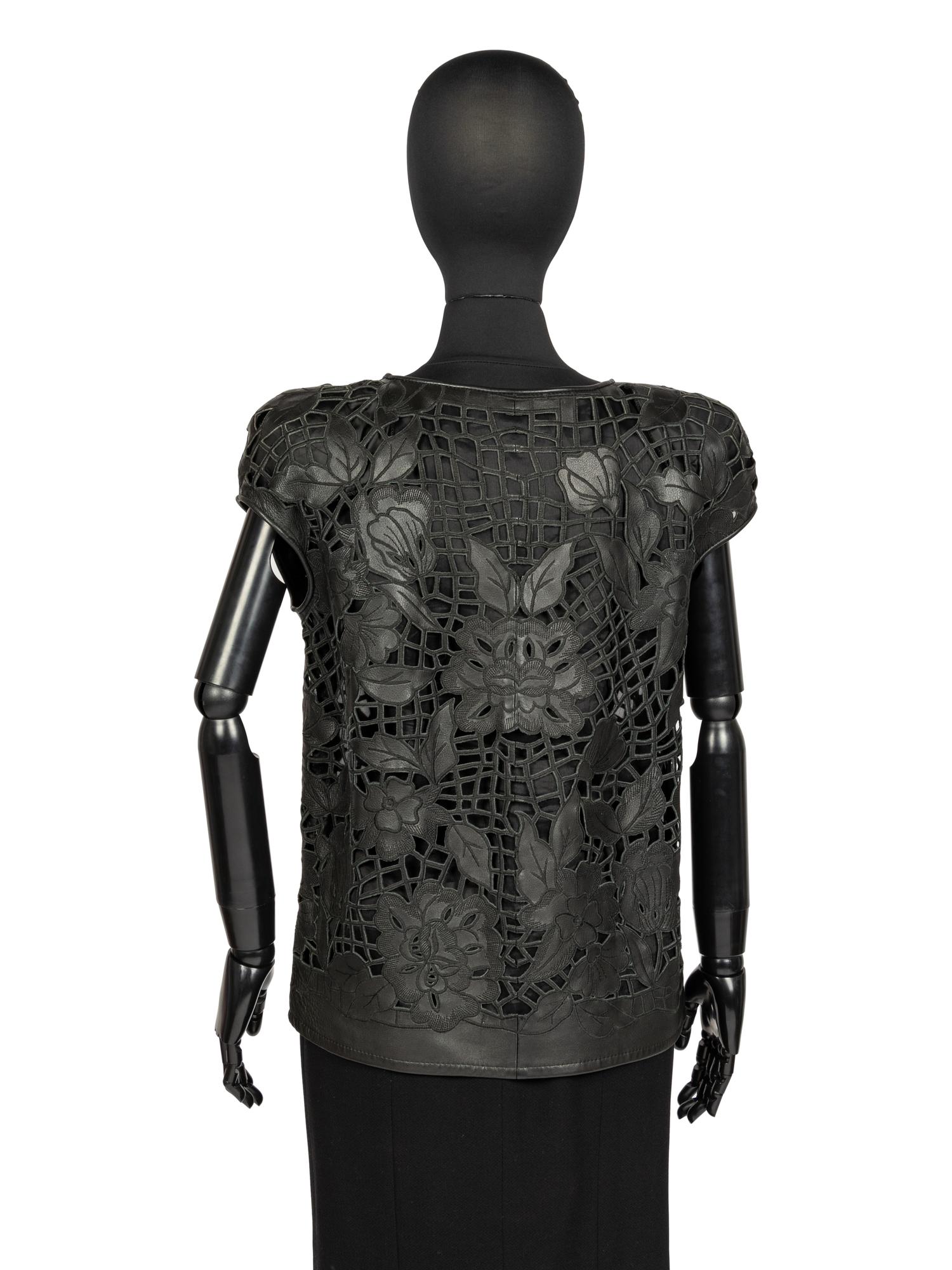 Valentino Leather Top, 1980s