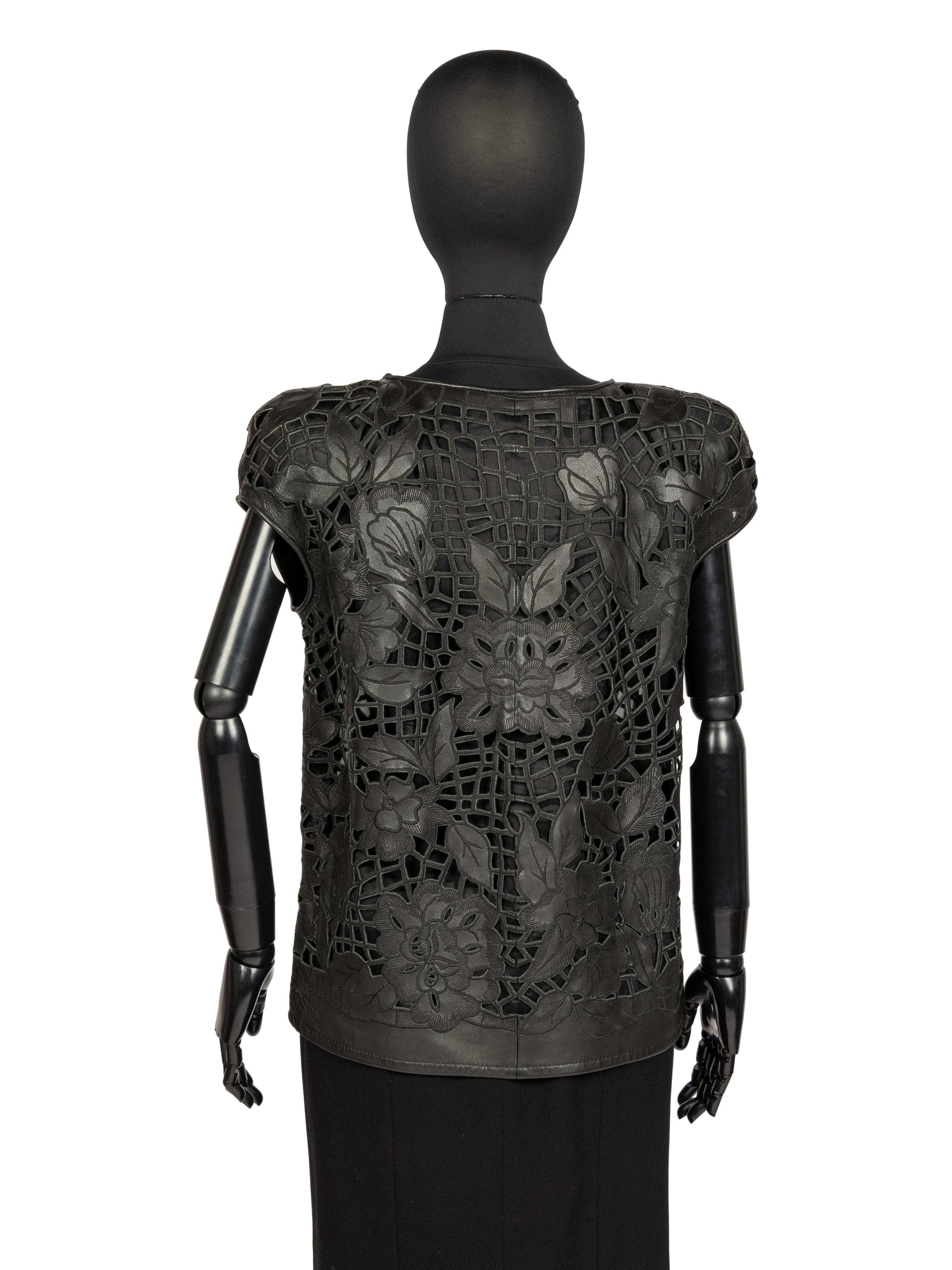 Valentino Leather Top, 1980s