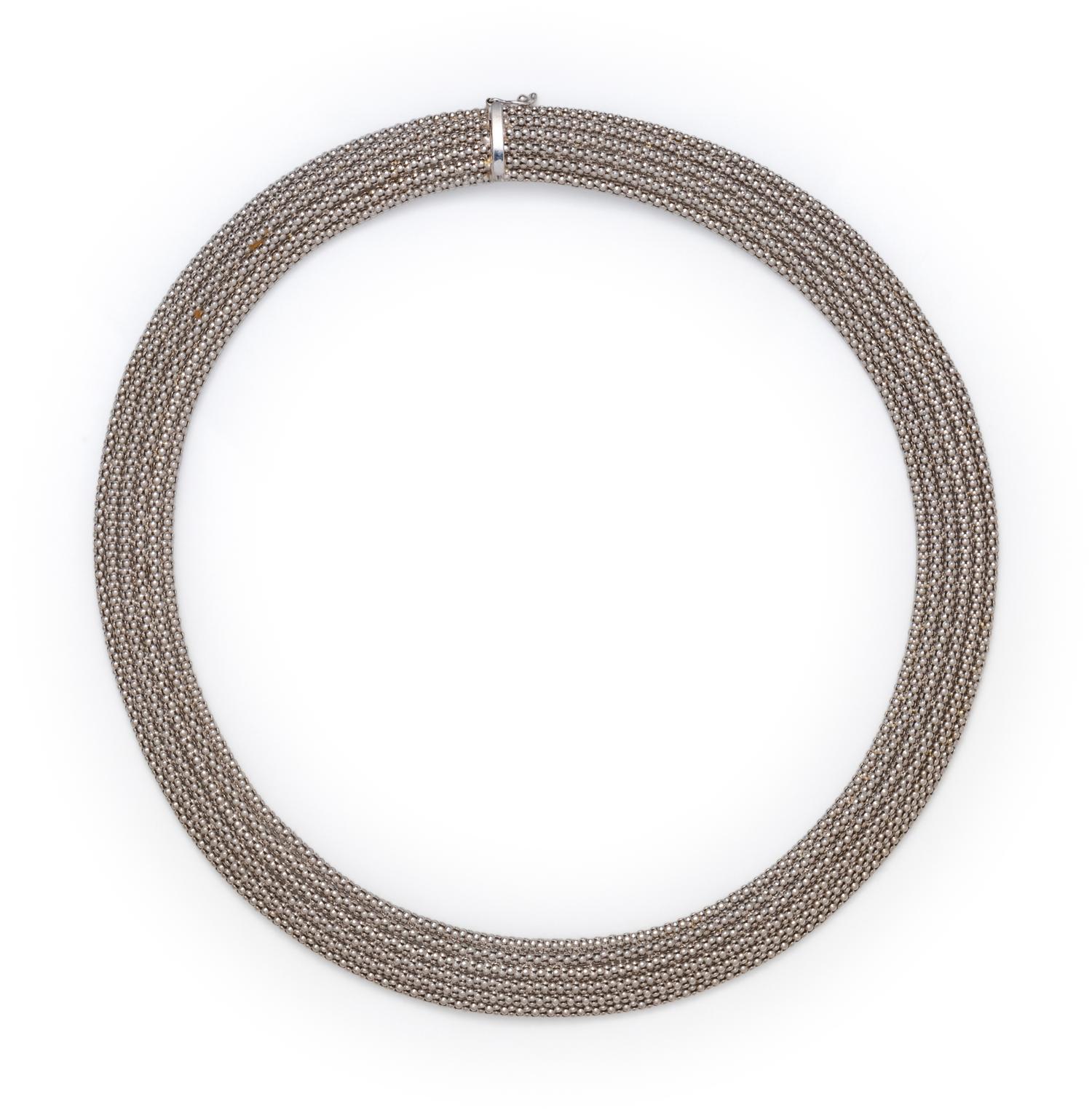 WHITE GOLD COLLAR NECKLACE