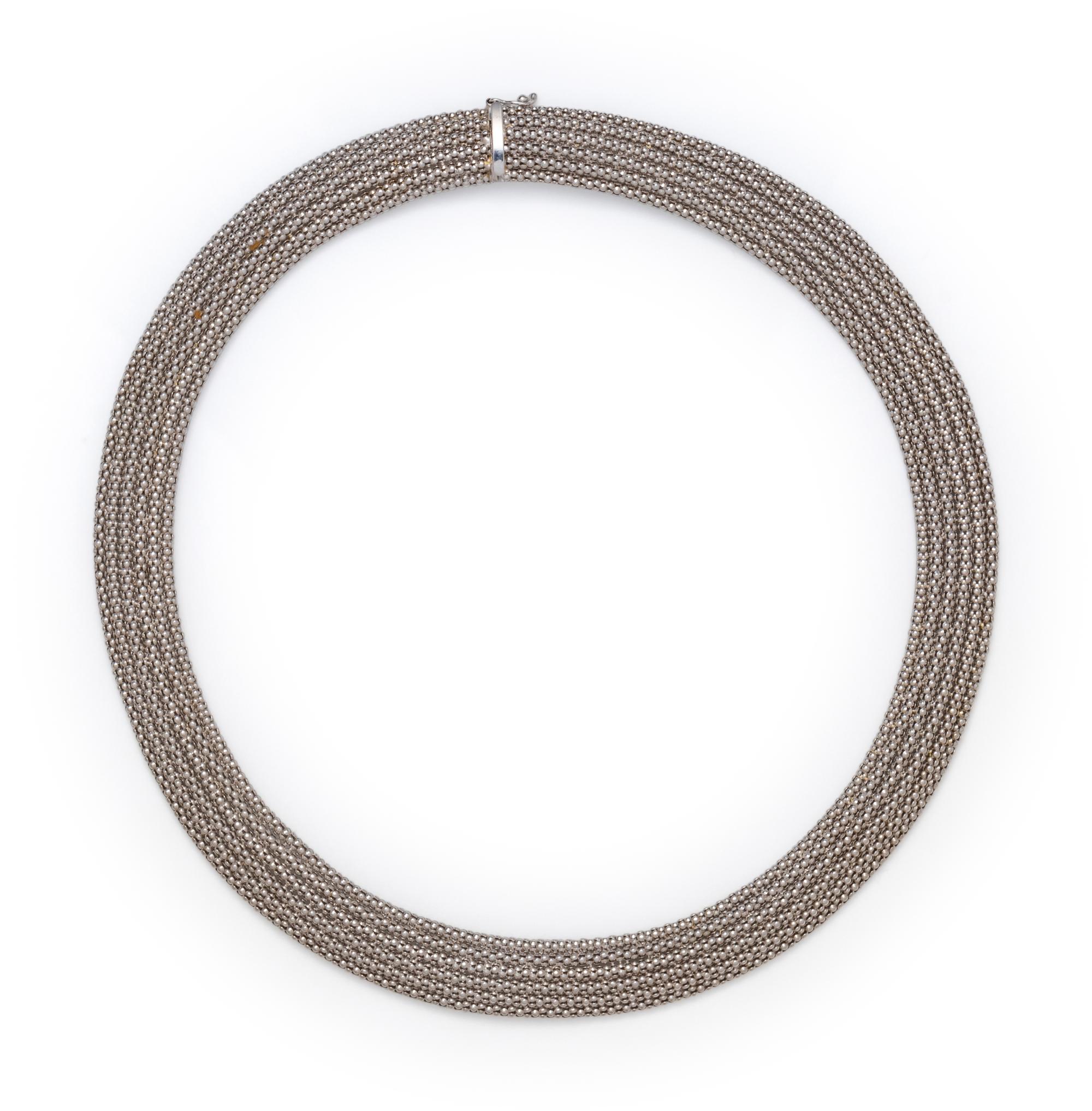 WHITE GOLD COLLAR NECKLACE